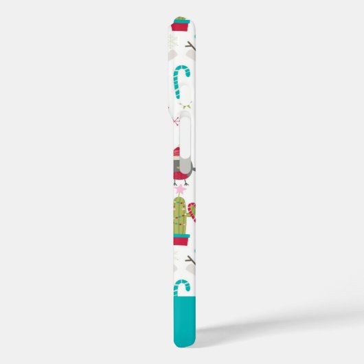 かわいい冬のクリスマスラマのパターパーソナライズされたン Case-Mate iPhoneケース (裏面 / 左)