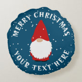 かわいい冬のクリスマス格言ラウンド装飾用クッション ラウンドクッション (裏面)