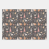 かわいい冬のクリスマス ラッピングペーパーシート (正面2)