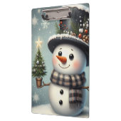 かわいい冬のクリスマス/冬雪だるま クリップボード (左)