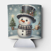 かわいい冬のクリスマス/冬雪だるま 缶クーラー (裏面)