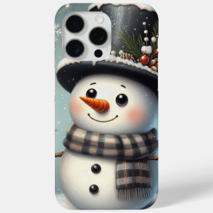 かわいい冬のクリスマス/冬雪だるま iPhone 15 PRO MAXケース