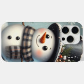 かわいい冬のクリスマス/冬雪だるま Case-Mate iPhoneケース (裏面 (横))