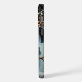 かわいい冬のクリスマス/冬雪だるま iPhoneケース (左側面)