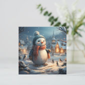 かわいい冬のシーンのフラットカード (スタンド正面)