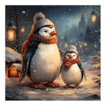 かわいい冬のシーンのポスター