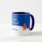 かわいい冬のジンジャーブレッドハウスクリスマス マグカップ (正面右)