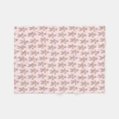 かわいい冬のジンジャーブレッドマン フリースブランケット (正面(横))