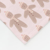 かわいい冬のジンジャーブレッドマン フリースブランケット (角)