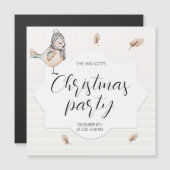 かわいい冬のスズメの水のカラーイラストレーション (正面/裏面)