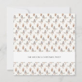 かわいい冬のスパロウイラストレーションウォーターカラーアート 招待状 (裏面)