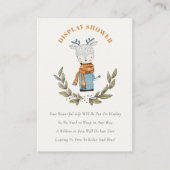 かわいい冬のセータートナカイ表示ベビーシャワー エンクロージャーカード (正面)