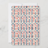 かわいい冬のセーター北欧の水の色ベビーシャワー 招待状 (裏面)