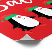 かわいい冬のセールの看板、ペンギンのクリスマスセール ポスター (角)