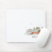 かわいい冬のダシュント犬 | モノグラム マウスパッド (マウス)