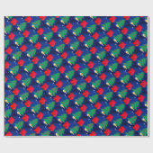 かわいい冬のテニスイラストレーションクリスマスギフトWra ラッピングペーパー (フラット)