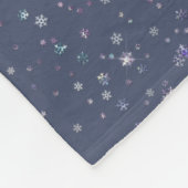 かわいい冬のテーマパステルカラーシカ名前をカスタムする フリースブランケット (角)