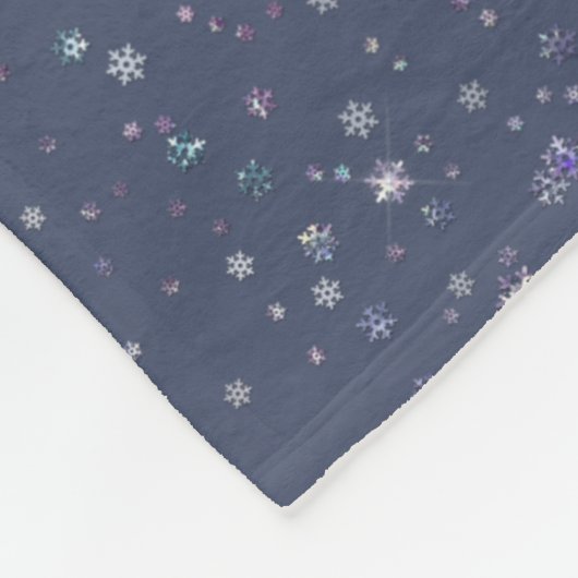 かわいい冬のテーマパステルカラーシカ名前をカスタムする フリースブランケット (角)