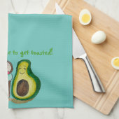 かわいい冬のテーマ皿タオル キッチンタオル (四つ折り)