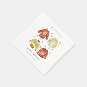 かわいい冬のハート醜いセーター任意の年齢誕生日 スタンダードカクテルナプキン (角)