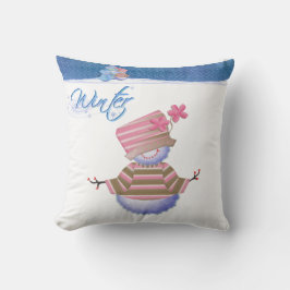 かわいい冬のブルース クッション