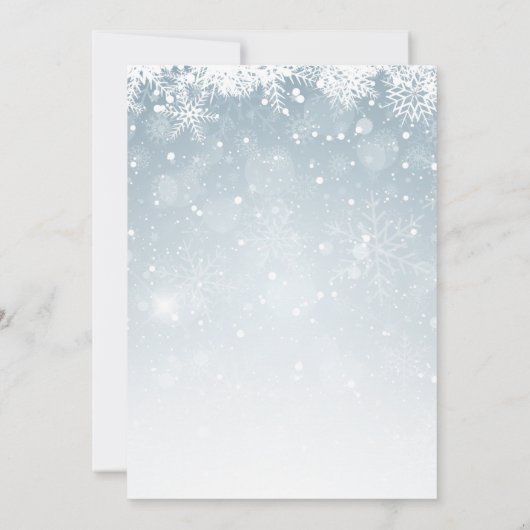 かわいい冬のベビーペンギン赤ちゃんシャワーbyメール 招待状 (裏面)