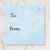 かわいい冬のペンギンと雪片 フェイバータグ (裏面)