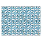 かわいい冬のペンギンのデザイン テーブルクロス (正面(横))