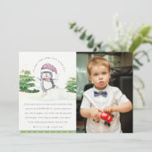 かわいい冬のペンギンの子供たちの写真 誕生日 いつでも サンキューカード (スタンド正面)