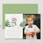 かわいい冬のペンギンの子供たちの写真 誕生日 どんな年齢でも サンキューカード (正面/裏面)