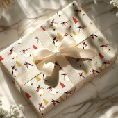 かわいい冬のペンギンクリスマス ラッピングペーパー