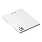 かわいい冬のペンギンスケッチイラスト ノートパッド (アングル)