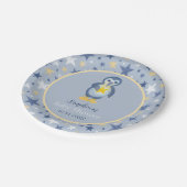 かわいい冬のペンギン赤ちゃんシャワー ペーパープレート (アングル)