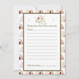 かわいい冬のペンギン赤ちゃんシャワー 招待状