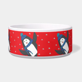 かわいい冬のペンギン ボウル