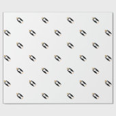 かわいい冬のペンギン ラッピングペーパー (フラット)