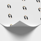 かわいい冬のペンギン ラッピングペーパー (角)