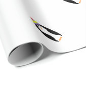 かわいい冬のペンギン ラッピングペーパー (ロールコーナー)