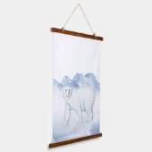 かわいい冬のホッキョクグマ北極子供部屋ウォールデコール 吊り下げ型タペストリー (傾斜あり)