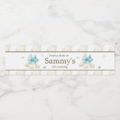 かわいい冬のホッキョクグマ誕生日パーティー ペットボトルラベル (シングルラベル)