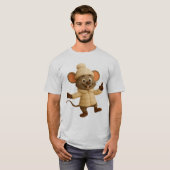 かわいい冬のマウスTシャツ | おもしろいマンガコージーアニ Tシャツ (正面フル)