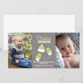 かわいい冬のミッテンスカスタムフォトクリスマス魔法 シーズンカード (正面/裏面)