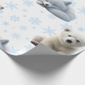 かわいい冬のラッピング紙 ラッピングペーパー (角)