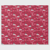 かわいい冬のワンダーランドクリスマスラッピング紙- S ラッピングペーパー (フラット)