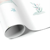 かわいい冬のワンダーランド雪だるま森林動物 ラッピングペーパー (ロールコーナー)