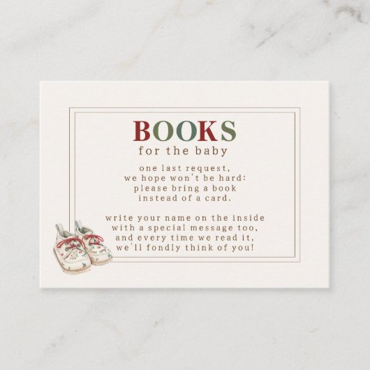 かわいい冬の休日ベビーシャワー予約リクエスト エンクロージャーカード (正面)