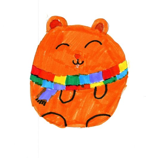 かわいい冬の動物の漫画パーソナライズされたハムスター シール