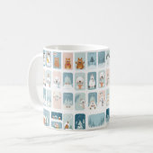 かわいい冬の動物クリスマスマグカップ コーヒーマグカップ (正面左)