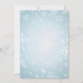 かわいい冬の動物ベビーシャワー招待状 招待状 (裏面)