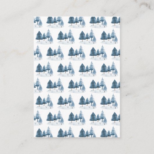 かわいい冬の北極ウルフ赤ちゃんシャワーベビー エンクロージャーカード (裏面)